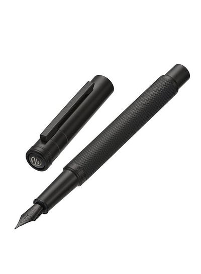 Buy Matte Black Forest Fountain Pen Extra Fine Nib Classic Design with Converter and Metal Pen Box Set (Without Ink Cartridges) in Saudi Arabia
