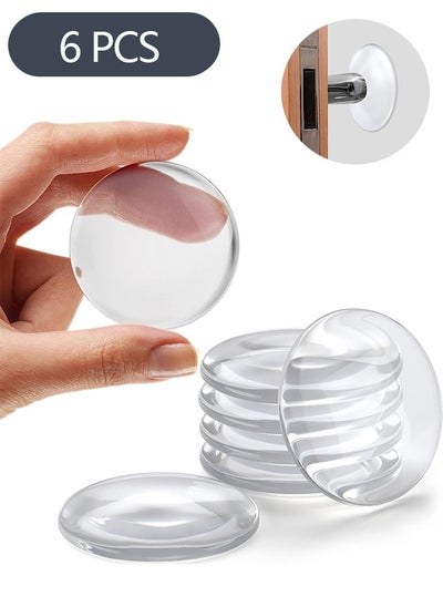 Buy 5-Piece Door Stopper Wall Protector, Transparent Strong Adhesive No Mark Anti-Collision Mat, Round Shock Wall Shield Cushion for Home Office Wall Protector from Door Knobs in Saudi Arabia