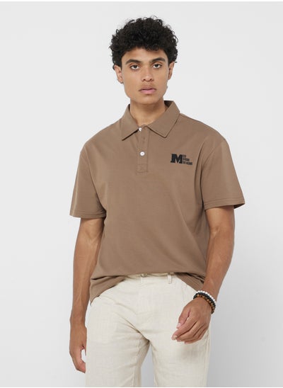 Buy Men'S Polo Solid Short Sleeve T-Shirt in UAE