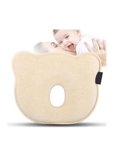 اشتري Newborn Baby Pillow Head Shaping Pillow Prevent Flat Head Memory Foam For Age 0-1 Beige في الامارات