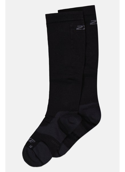 اشتري Men 1 Pair Light Cushion Full Length Socks, Black Combo في السعودية