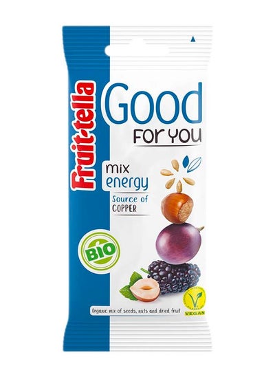 اشتري Good For You Organic And Vegan Mix Energy Seeds Nuts and Dried Fruit Mixed Fruits 30grams في الامارات