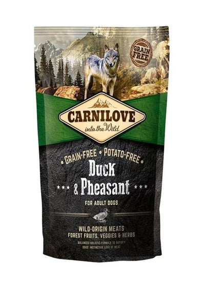 Buy carnilove duck pheasant for adult dogs 1.5kg in UAE