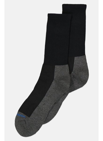 Buy Men 1 Pair High Socks, Dark Grey/Black in UAE