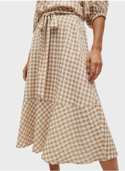 Buy Belted Checked Skirt in Saudi Arabia