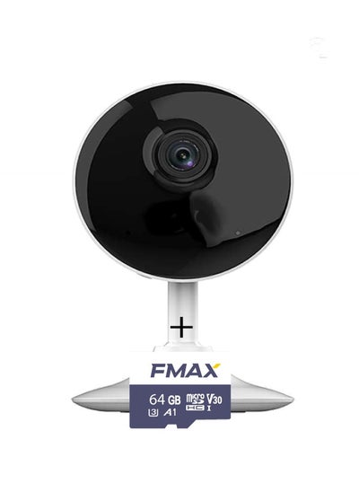 Buy Mini Smart FHD 1080 Indoor Wire-Free Camera Black with 64 Memory card in Saudi Arabia