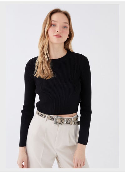 Buy Ribbed Crop Sweatshirt in Saudi Arabia