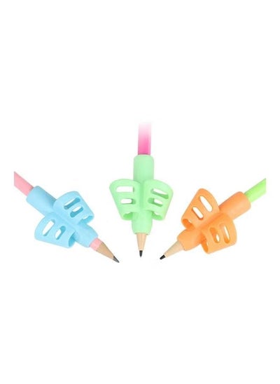 Buy ORiTi 3-Piece Two-Finger Silicone Pencil Grips Multicolour in UAE