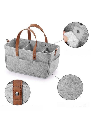 اشتري Baby Diaper Caddy Bag With  Leather Handle في السعودية