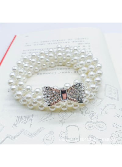 اشتري Elegant Pearl Waist Chain for DressesRhinestone Collar Silver Rhinestone Collar Silver في الامارات