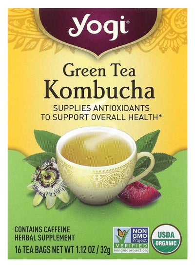 Buy Green Tea Kombucha 16 Tea Bags 1.12 oz (32 g) in UAE