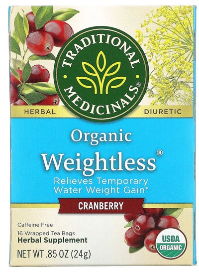 Buy Organic Weightless Cranberry Caffeine Free 16 Wrapped Tea Bags .85 oz 24 g in UAE