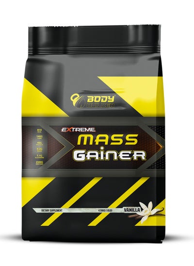 Buy Body Builder Extreme Mass Gainer, Muscular Weight Gainer, Enhance Muscle Recovery,Increase Muscle Size and Strength, Lean Mass Development , 10 Lbs, Vanilla Flavor in UAE