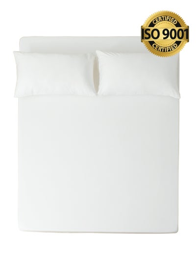 Buy Single 100% Rayon Of Bamboo Cooling Fitted Sheet, Fitted Sheet With Elastic 120x200+30 cm, Breathable Silky Soft, Single Size 2 Pieces in Saudi Arabia