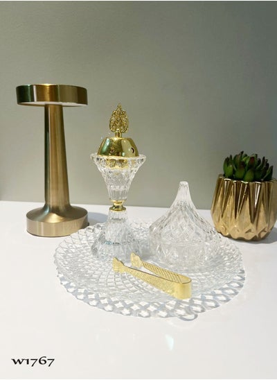 Buy 4-in-1 crystal royal incense burner set in Saudi Arabia