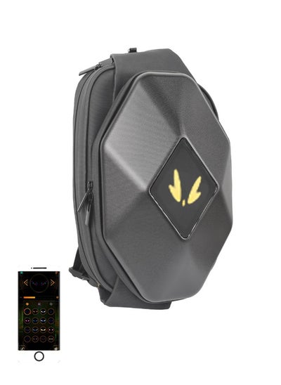 Buy LED Display Crossbody Bag Hard Shell LED Motorcycle Shoulder Bag Waterproof and Rain Resistant Solid Fall Resistant in Saudi Arabia