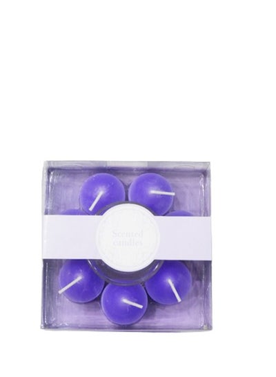 Buy 7 Pieces Candles For Home And Office Decor Also Great Gift Blue 13x5x5cm in UAE