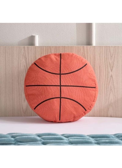 Buy Arcade Printed Round Basketball Shaped Filled Cushion 35 x 35 cm in Saudi Arabia