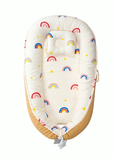 اشتري Baby Lounger Cover Portable Newborn Lounger Seat Cover Reversible Infant Nest Durable and Machine Washable Adjustable Lounger for Babies في الامارات