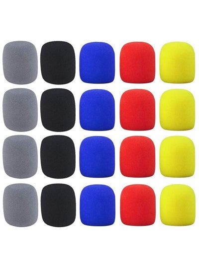 اشتري 20 Pack Microphone Cover, Foam Microphone Windshields Foam Mic Cover Handheld Microphone في الامارات