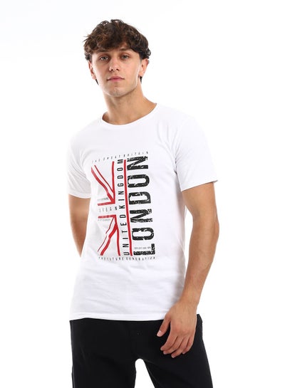 Buy Mens Printed Round Neck T-Shirt in Egypt