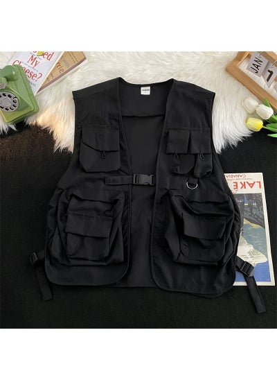 Buy Summer Mens Korean-Style Casual Vest Sleeveless TopBlack Black in UAE