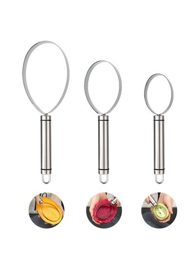 Buy SYOSI 3 Pcs Fruit Splitter Set, Stainless Steel Pulp Separator Fruit Corer Tool Suitable for Extracting the Pulp of Mango, Dragon Fruit, Watermelon, Avocado, Kiwi Fruit in UAE