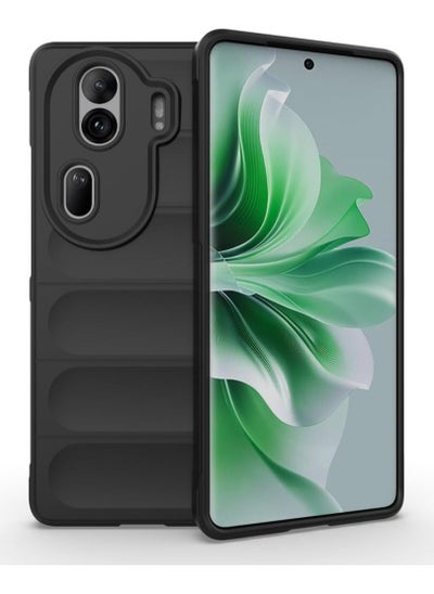 اشتري Cover Oppo Reno 11 Pro 5G (china _ Snapdragon 8+ Gen 1)  , - Brushed Dual Protection Shockproof Cover - Heavy Duty Slip-Resistant Case With Ultra Protection For Camera - Black في مصر