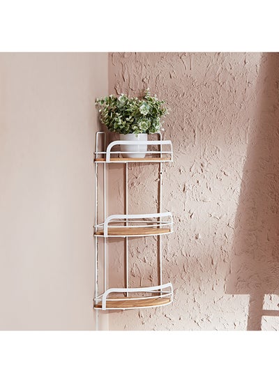 Buy Eco 3-Tier Bamboo Corner Rack 21 x 49 x 21 cm in UAE