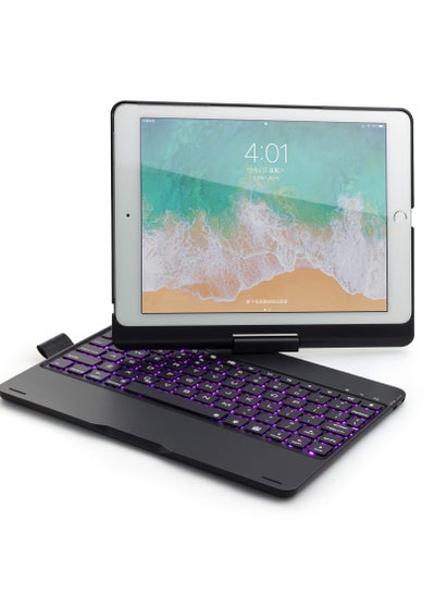 Buy Keyboard Cover for iPad 10.2" 9th 8th 7th Gen, 2021/2020/2019 iPad Air 3rd Gen iPad Pro 10.5" 7 Color Backlight Smart Sleep-Wake 360 Degree Rotation Slim Wireless Keyboard with Folio Hard Back (Black) in UAE