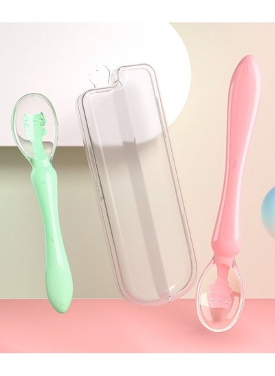 Buy Silicone Baby Spoons Self Feeding 6+ Months, BPA Free Soft Baby Led Weaning Spoons Training Spoon in UAE