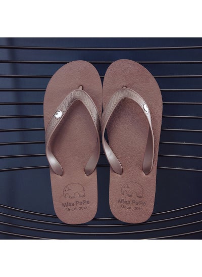 Buy Summer Sandals for Men Fashion Non-Slip Beach ShoesCoffee Coffee in Saudi Arabia