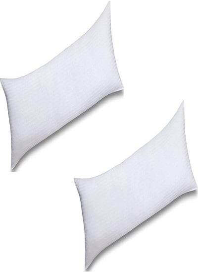 Buy 2 Pieces Long Body Pillow White Stripe 40X90Cm, in Saudi Arabia