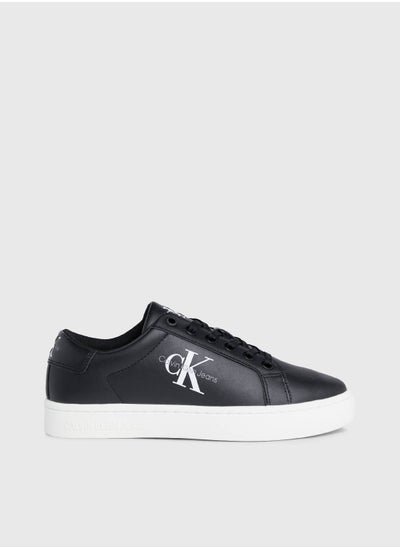 Buy Women's Leather Trainers -  bio-based blend leather upper , Black in UAE