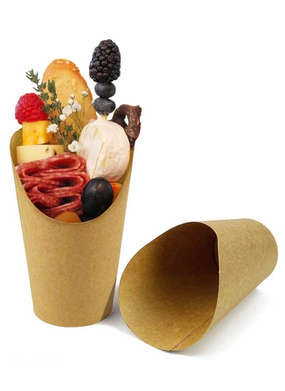 اشتري French Fries Holder 14oz Disposable Paper French Fry Cups Charcuterie Cups100 Pcs في الامارات