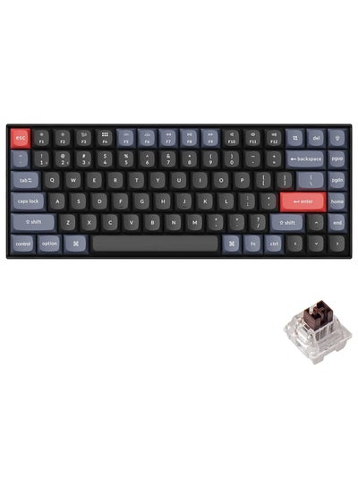 Buy K2 Pro QMK/VIA Wireless Mechanical Keyboard, Custom Programmable Macro Wired Keyboard with Hot-Swappable K Pro Brown Switch White LED Backlight PBT Keycaps for Mac Windows Linux in UAE