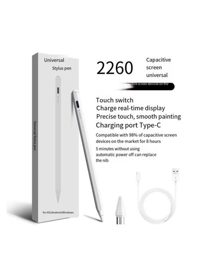 Buy Active digital stylus Pencil Pro second-generation iPad stylus with fast charging and palm rejection function, suitable for Apple iPad white in Saudi Arabia