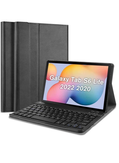 Buy Keyboard Case for Galaxy Tab S6 Lite 10.4 Inch 2022 2020, Slim Lightweight Smart Cover with Wireless Keyboard for Galaxy Tab S6 Lite 10.4'' SM-P613 P619 P610 P615 -Black in Saudi Arabia