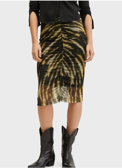 Buy High Waist Printed Bodycon Skirt in Saudi Arabia