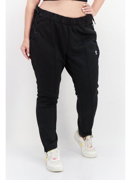 Buy Women Plus Size Drawstring Outdoor Sweatpants, Black in UAE