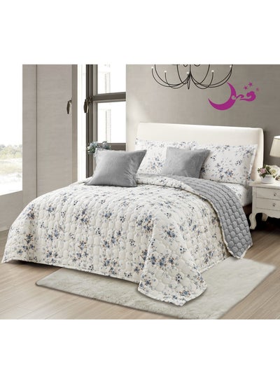 Buy Compressed Double Bed Comforter Set 6 Pieces Polyester 240x220 cm in Saudi Arabia