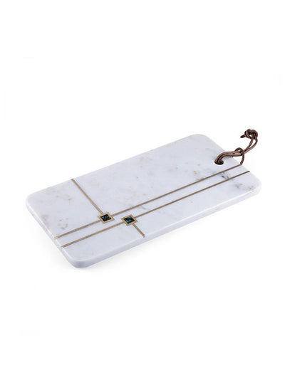 اشتري Blair Marble Chopping Board 35.55X17.75Cm White في الامارات