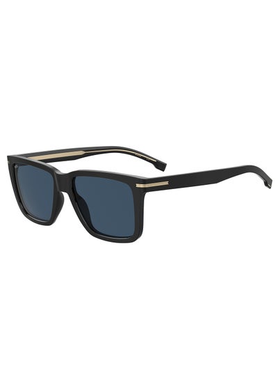 اشتري Men's UV Protection Rectangular Sunglasses - Boss 1598/S Black Millimeter - Lens Size: 55 Mm في الامارات