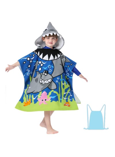 Buy Cutie Cute Kids Hooded Beach Bath Towel Poncho for Age 4-10 Years  Swim Pool Coverup Poncho Cape Multi-use for Bath Shower Pool Swim with Drawstring Bag in UAE