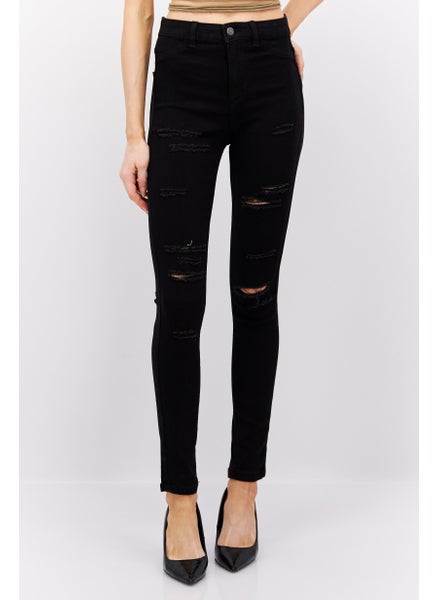 Buy Women Jegging Fit Washed Denim Jean, Black in UAE