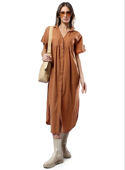 Buy Havana Short Sleeves Comfy Midi Dress in Egypt
