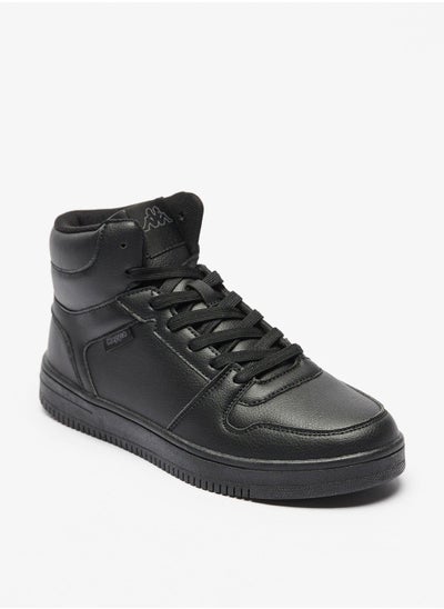 اشتري Womens Solid High Top Sneakers with Lace Up Closure في الامارات