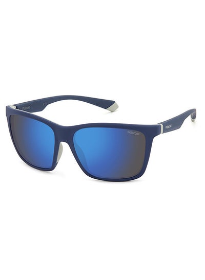 Buy Men's UV Protection Square Sunglasses - Pld 2126/S Blue Grey 58 - Lens Size 58 Mm in UAE