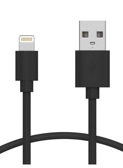 Buy iPhone YOA 1 Year Warranty certified USB to Lightning Cable, Black Color, Compatible with iPhone 4, iPhone 6, iPhone 7, iPhone 8, iPhone X & iPhone XS Also Works with All Kind of iPhone in Egypt