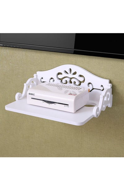 اشتري Wall Shelf Wifi Router Shelf Wall Hanging Stand Wall Floating Shelf Wall Mounted Top Hanging Storage Rack TV Set Top Rack Fouter Shelf في الامارات